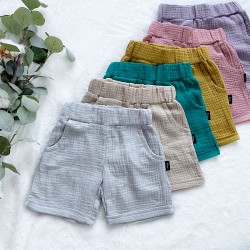 Kinder Sommer Muschel Bermuda blassrosa