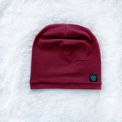 Einfache Kindermütze bordeaux