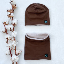 Braune Kinderwintermütze