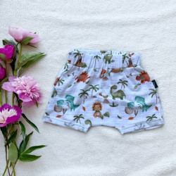 Kinder-Sommer-Musselin-Shorts Dinos