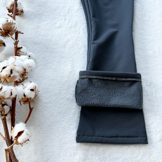 Mädchen Softshell gefütterte Hosen dunkelgrau