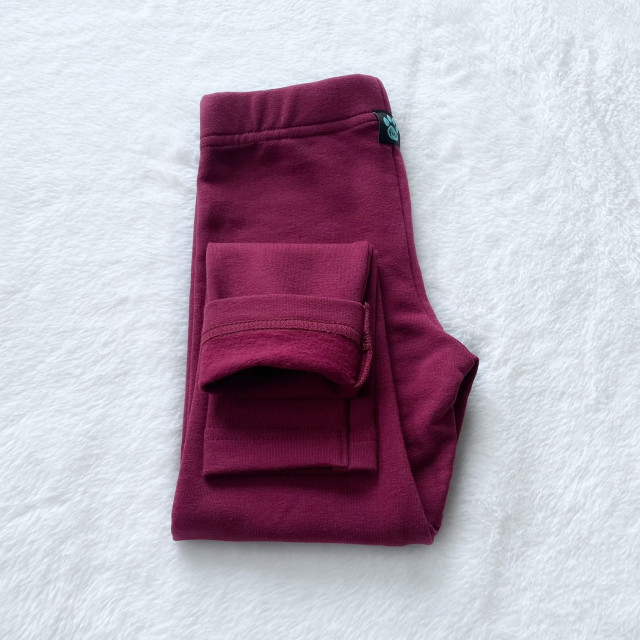 Kinder Winter gefütterte Leggings bordeaux