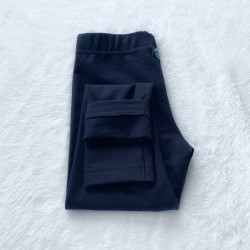 Dunkelblaue gefütterte Leggings