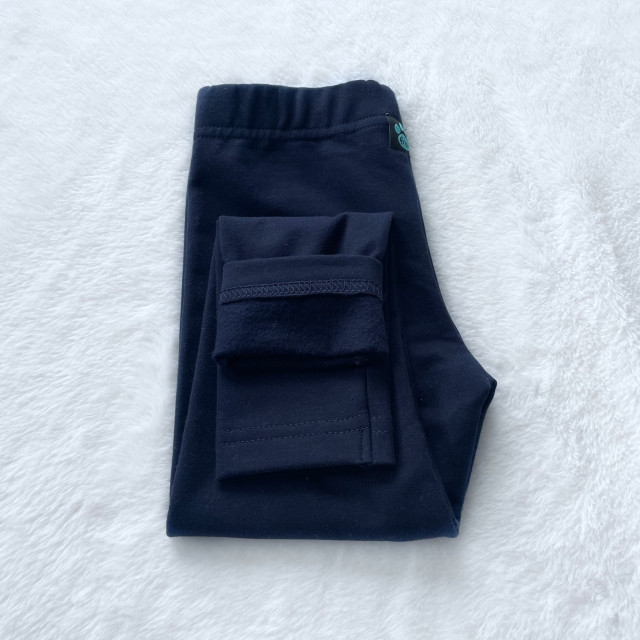 Dunkelblaue gefütterte Leggings