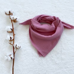 Kinder kleine Musselin Tuch 65 x 65cm rosa