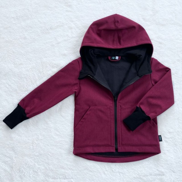 Kinder Softshelljacke meliert bordeaux