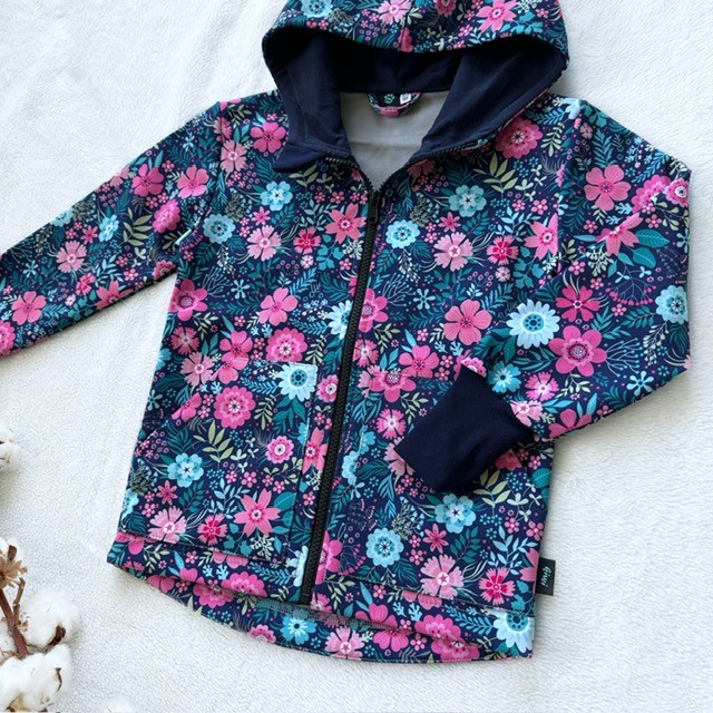 Kinder Softshelljacke BLUMEN