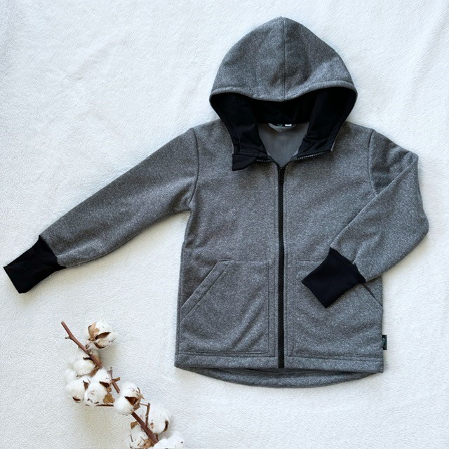 Kinder Softshelljacke gesprenkelt grau