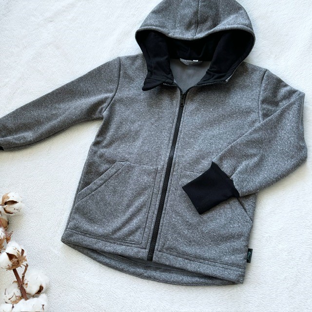 Kinder Softshelljacke gesprenkelt grau