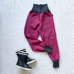 Kinder gefütterte Softshell-Hosen melierte rosa